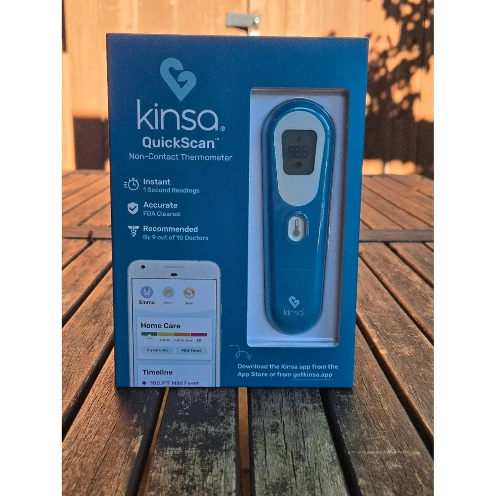 Kinsa QuickScan Non-Contact Smart Thermometer Bluetooth Digital Forehead KNC-001